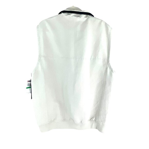 Chaps Golf Mens Lightweight Sleeveless Vest Size L Beige Rayon Blend 1/4 Zip - Picture 2 of 9